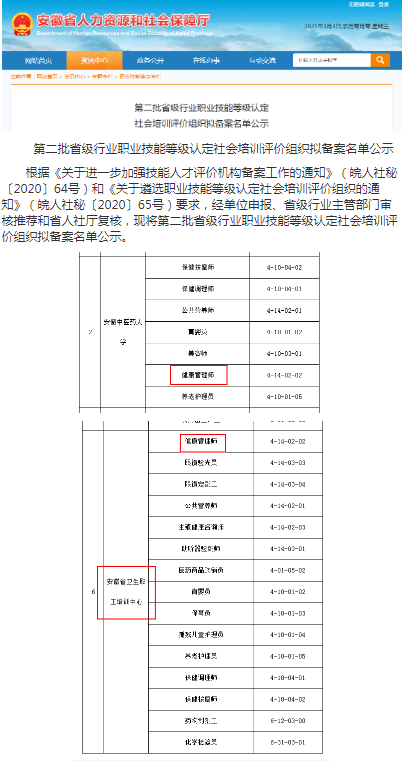 安徽省2021年健康管理師職業(yè)技能等級(jí)認(rèn)定考試在那里考？