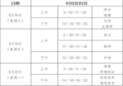2021-2022學年度重慶市第二學期普通高中學業水平合格性考試時間及科目安排的公告