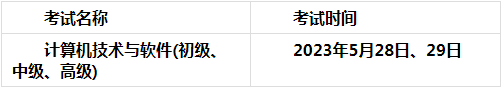 2023年上半年西藏軟考時間：5月27日至28日